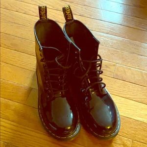 Patent Leather Doc Martin Boots
